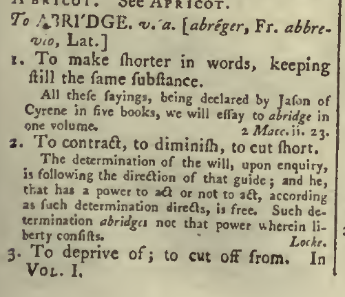 snapshot image of To ABRIDGE. (1785) part one 1 of 2