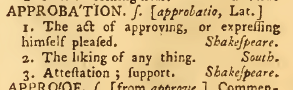 snapshot image of APPROBATION.  (1756)