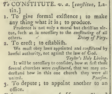 snapshot image of To CONSTITUTE. (1785)