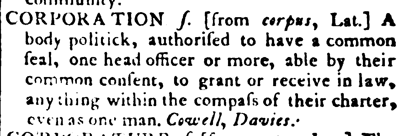 snapshot image of CORPORATION.  (1768)