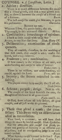 snapshot image of COUNSEL.  (1785)