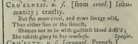 snapshot image of CRUELNESS. (1785)
