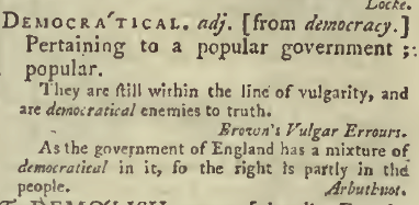 snapshot image of DEMOCRATICAL.  (1785)