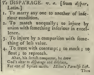snapshot image of To DISPARAGE   (1785)