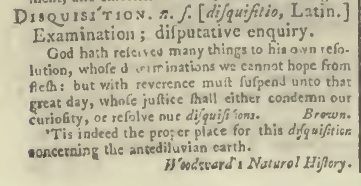 snapshot image of DISQUISITION.  (1785)