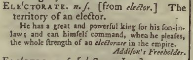 snapshot image of ELECTORATE.  (1785)