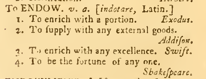 snapshot image of Endowed.  (1756)