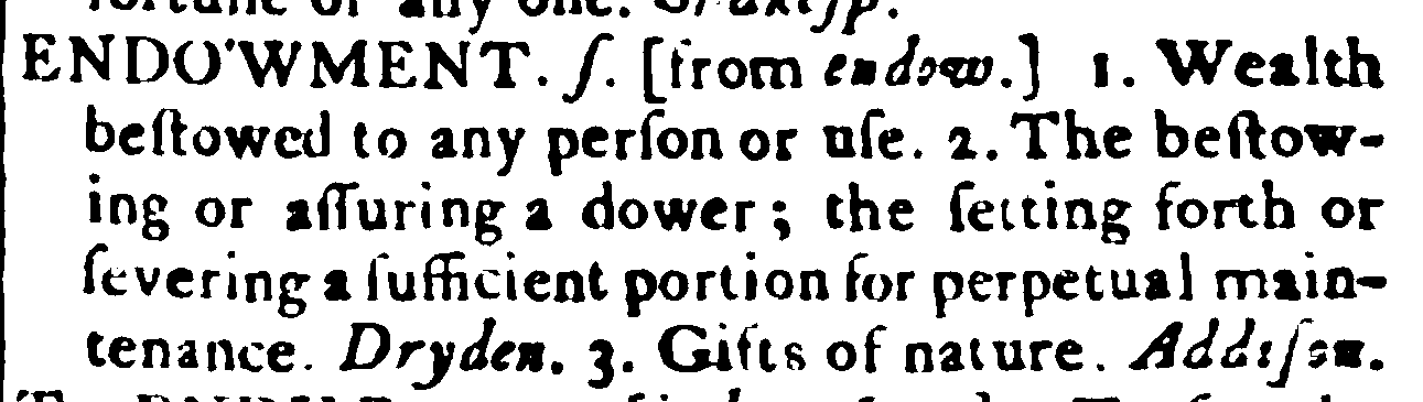 snapshot image of ENDOWMENT.  (1768)