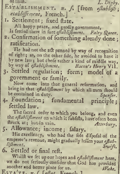snapshot image of ESTABLISHMENT. (1785)
