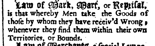 snapshot image of LAW-of-MARK-MART-or-REPRISAL.  (1708)