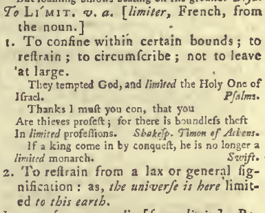 snapshot image of To LIMIT.  (1785)