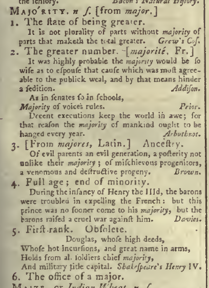 snapshot image of MAJORITY.  (1785)