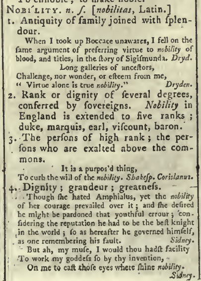 snapshot image of NOBILITY.  (1785)