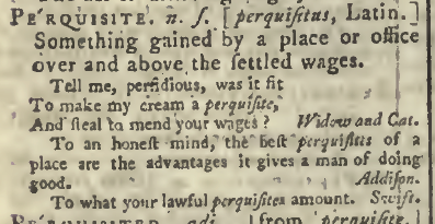 snapshot image of PERQUISITE.  (1785)