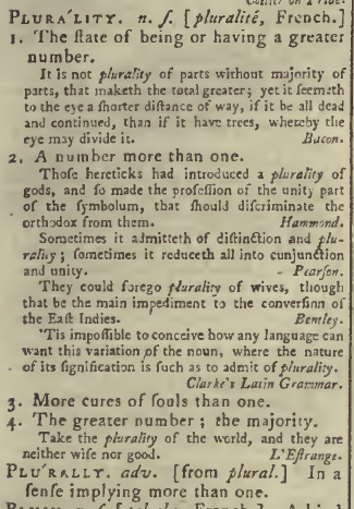 snapshot image of PLURALITY.  (1785)