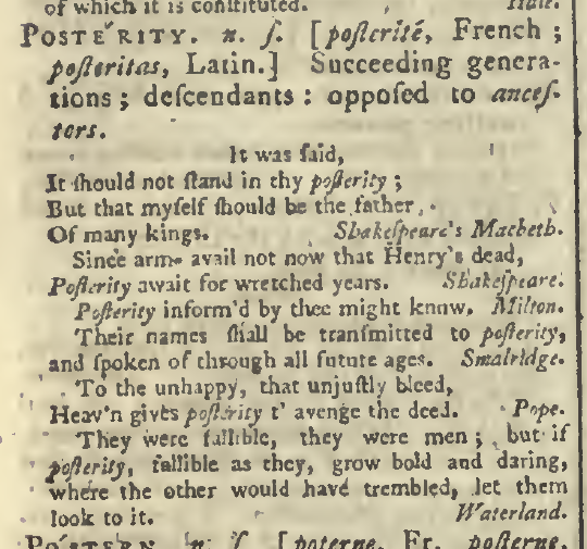 snapshot image of POSTERITY.  (1785)