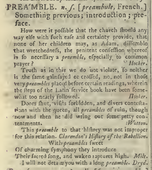 snapshot image of PREAMBLE.  (1785)