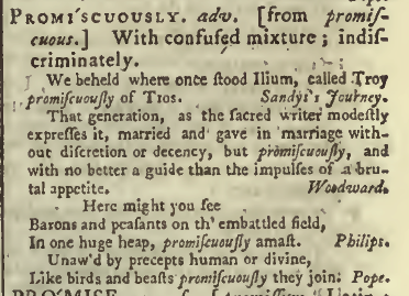 snapshot image of PROMISCUOUSLY.  (1785)