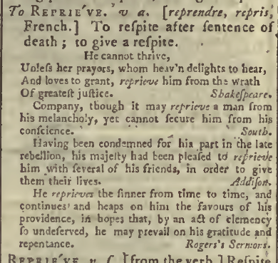 snapshot image of To REPRIEVE.  (1785)