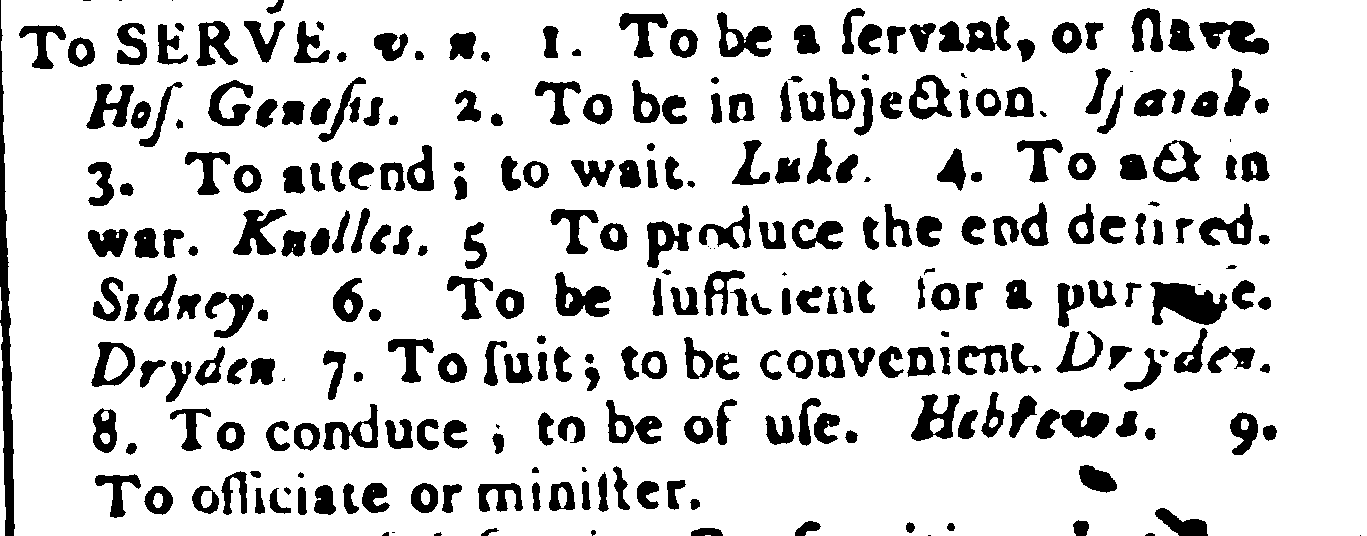snapshot image of To SERVE.  (1786)