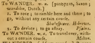 snapshot image of To WANDER. (1756)