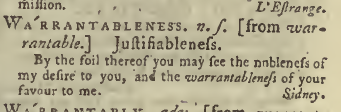 snapshot image of WARRANTABLENESS. (1785)