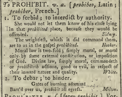 snapshot image of To PROHIBIT (1785)