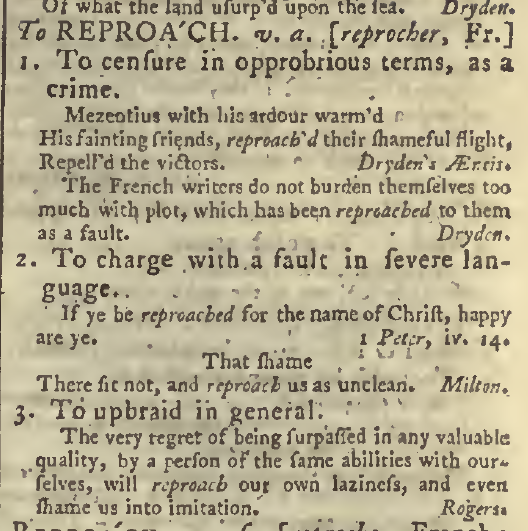 snapshot image of To REPROACH (1785)